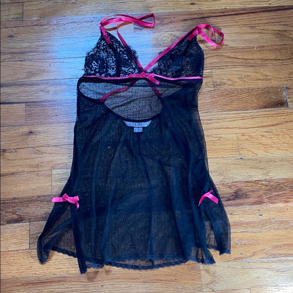 Black with Hot Pink Trim Lingerie